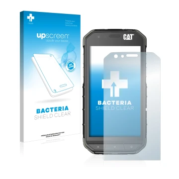 Parte frontale di una confezione del prodotto con il logo del marchio upscreen. Accanto è raffigurato il dispositivo Caterpill
