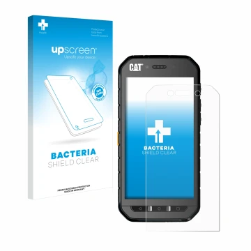 Parte frontale di una confezione del prodotto con il logo del marchio upscreen. Accanto è raffigurato il dispositivo Caterpill