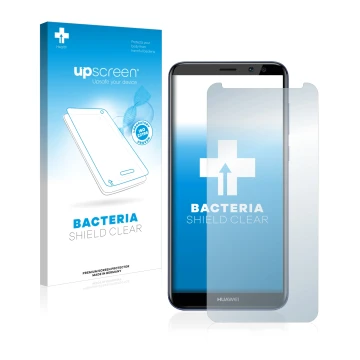 Parte frontale di una confezione del prodotto con il logo del marchio upscreen. Accanto è raffigurato il dispositivo Huawei Ma