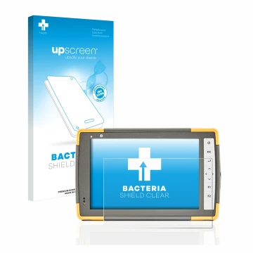 Parte frontale di una confezione del prodotto con il logo del marchio upscreen. Accanto è raffigurato il dispositivo Topcon FC