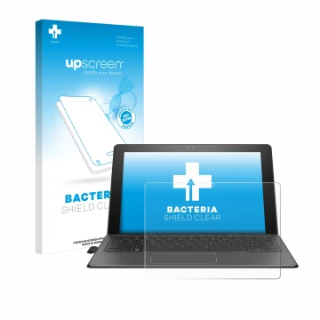 Parte frontale di una confezione del prodotto con il logo del marchio upscreen. Accanto è raffigurato il dispositivo HP Pro x2