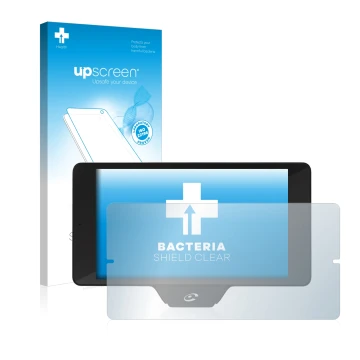 Parte frontale di una confezione del prodotto con il logo del marchio upscreen. Accanto è raffigurato il dispositivo Coyote Na