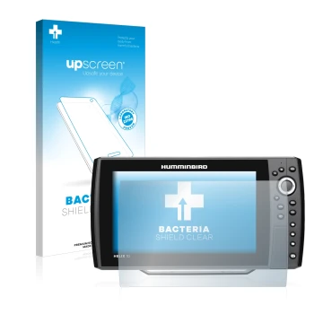 Parte frontale di una confezione del prodotto con il logo del marchio upscreen. Accanto è raffigurato il dispositivo Humminbir