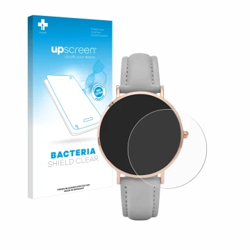 Parte frontale di una confezione del prodotto con il logo del marchio upscreen. Accanto è raffigurato il dispositivo Cluse La 