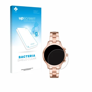 Parte frontale di una confezione del prodotto con il logo del marchio upscreen. Accanto è raffigurato il dispositivo Michael K