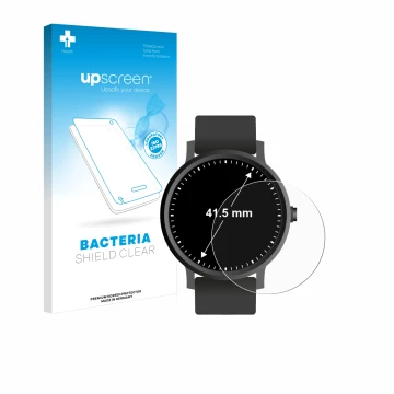 Parte frontale di una confezione del prodotto con il logo del marchio upscreen. Accanto è raffigurato il dispositivo Orologi (