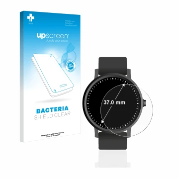 Parte frontale di una confezione del prodotto con il logo del marchio upscreen. Accanto è raffigurato il dispositivo Circolare