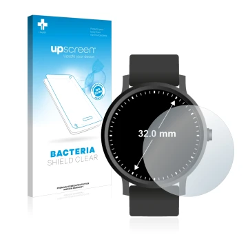 Parte frontale di una confezione del prodotto con il logo del marchio upscreen. Accanto è raffigurato il dispositivo Circolare