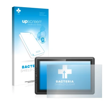 Parte frontale di una confezione del prodotto con il logo del marchio upscreen. Accanto è raffigurato il dispositivo XP-Pen Ar