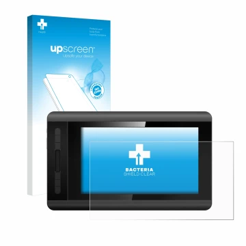 Parte frontale di una confezione del prodotto con il logo del marchio upscreen. Accanto è raffigurato il dispositivo XP-Pen Ar