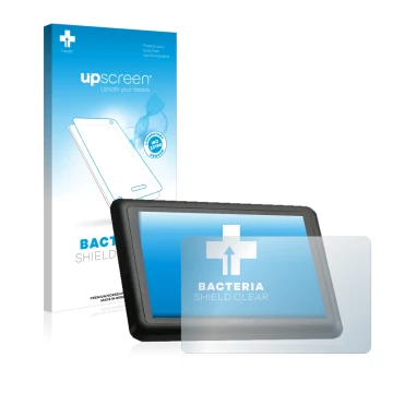 Parte frontale di una confezione del prodotto con il logo del marchio upscreen. Accanto è raffigurato il dispositivo Giant Rid