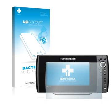 Parte frontale di una confezione del prodotto con il logo del marchio upscreen. Accanto è raffigurato il dispositivo Humminbir