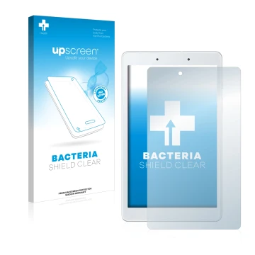 Parte frontale di una confezione del prodotto con il logo del marchio upscreen. Accanto è raffigurato il dispositivo Samsung G