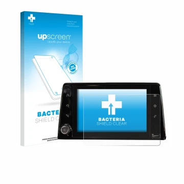 Parte frontale di una confezione del prodotto con il logo del marchio upscreen. Accanto è raffigurato il dispositivo Peugeot R