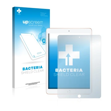Parte frontale di una confezione del prodotto con il logo del marchio upscreen. Accanto è raffigurato il dispositivo Apple iPa