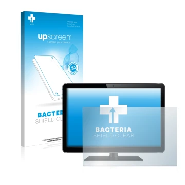 Parte frontale di una confezione del prodotto con il logo del marchio upscreen. Accanto è raffigurato il dispositivo con la re