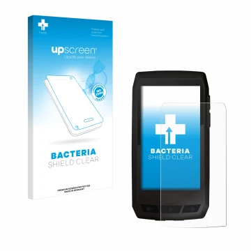 Parte frontale di una confezione del prodotto con il logo del marchio upscreen. Accanto è raffigurato il dispositivo Ciclo Nav