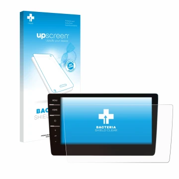 Parte frontale di una confezione del prodotto con il logo del marchio upscreen. Accanto è raffigurato il dispositivo Volkswage