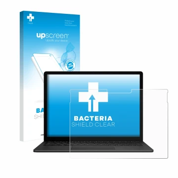 Parte frontale di una confezione del prodotto con il logo del marchio upscreen. Accanto è raffigurato il dispositivo Microsoft