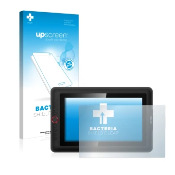 Parte frontale di una confezione del prodotto con il logo del marchio upscreen. Accanto è raffigurato il dispositivo XP-Pen Ar