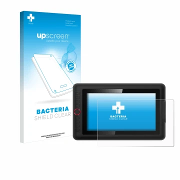 Parte frontale di una confezione del prodotto con il logo del marchio upscreen. Accanto è raffigurato il dispositivo XP-Pen Ar