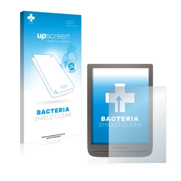 Parte frontale di una confezione del prodotto con il logo del marchio upscreen. Accanto è raffigurato il dispositivo PocketBoo