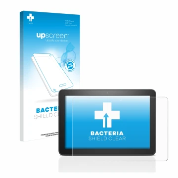 Parte frontale di una confezione del prodotto con il logo del marchio upscreen. Accanto è raffigurato il dispositivo Amazon Fi