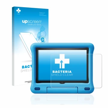 Parte frontale di una confezione del prodotto con il logo del marchio upscreen. Accanto è raffigurato il dispositivo Amazon Fi