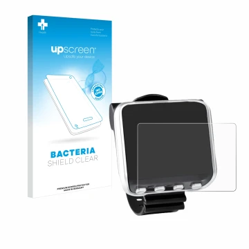 Parte frontale di una confezione del prodotto con il logo del marchio upscreen. Accanto è raffigurato il dispositivo Mares Gen