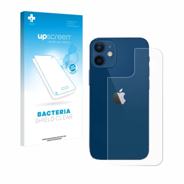 Parte frontale di una confezione del prodotto con il logo del marchio upscreen. Accanto è raffigurato il dispositivo Apple iPh