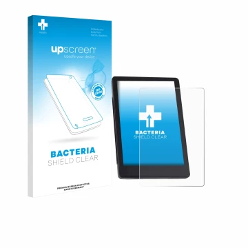 Parte frontale di una confezione del prodotto con il logo del marchio upscreen. Accanto è raffigurato il dispositivo BMZ DS103