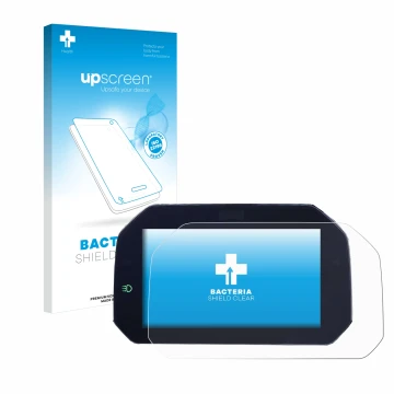 Parte frontale di una confezione del prodotto con il logo del marchio upscreen. Accanto è raffigurato il dispositivo BMW S 100