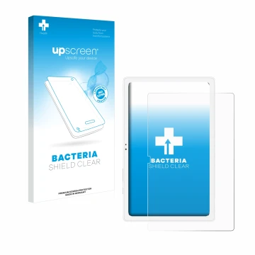 Parte frontale di una confezione del prodotto con il logo del marchio upscreen. Accanto è raffigurato il dispositivo Samsung G