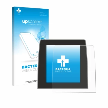 Parte frontale di una confezione del prodotto con il logo del marchio upscreen. Accanto è raffigurato il dispositivo Renault C