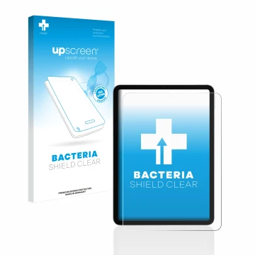 Parte frontale di una confezione del prodotto con il logo del marchio upscreen. Accanto è raffigurato il dispositivo Apple iPa