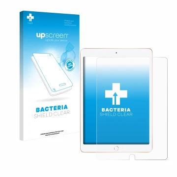 Parte frontale di una confezione del prodotto con il logo del marchio upscreen. Accanto è raffigurato il dispositivo Apple iPa