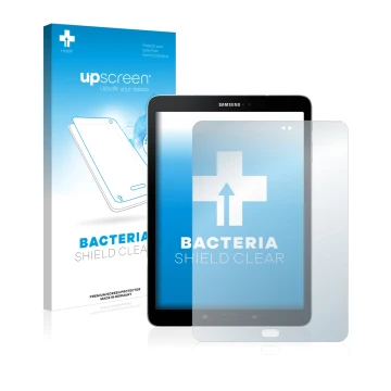 Parte frontale di una confezione del prodotto con il logo del marchio upscreen. Accanto è raffigurato il dispositivo Samsung G