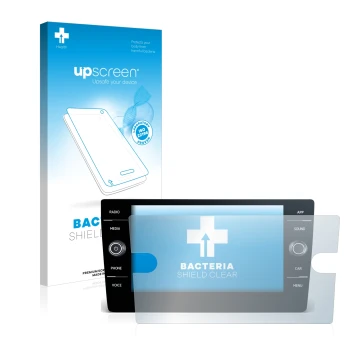 Parte frontale di una confezione del prodotto con il logo del marchio upscreen. Accanto è raffigurato il dispositivo Volkswage