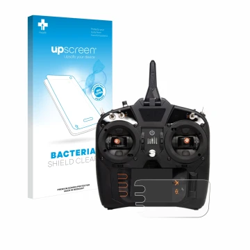 Parte frontale di una confezione del prodotto con il logo del marchio upscreen. Accanto è raffigurato il dispositivo Spektrum 