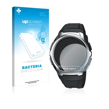 Parte frontale di una confezione del prodotto con il logo del marchio upscreen. Accanto è raffigurato il dispositivo Casio Wav