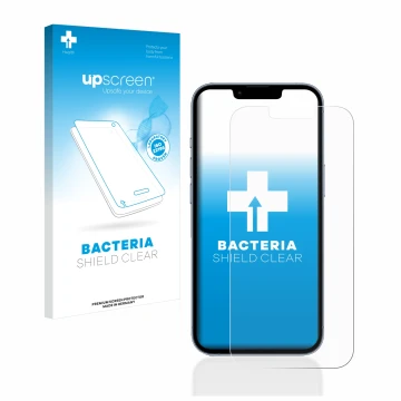 Parte frontale di una confezione del prodotto con il logo del marchio upscreen. Accanto è raffigurato il dispositivo Apple iPh