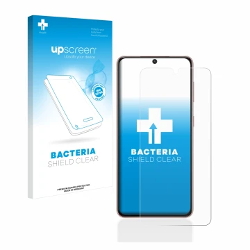 Parte frontale di una confezione del prodotto con il logo del marchio upscreen. Accanto è raffigurato il dispositivo Samsung G