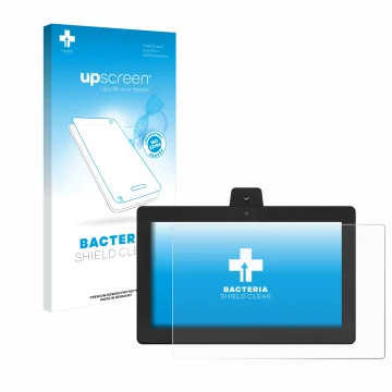 Parte frontale di una confezione del prodotto con il logo del marchio upscreen. Accanto è raffigurato il dispositivo GloryStar