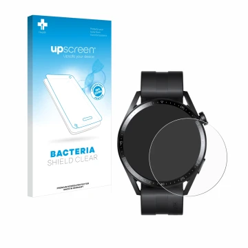 Parte frontale di una confezione del prodotto con il logo del marchio upscreen. Accanto è raffigurato il dispositivo Huawei Wa