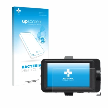 Parte frontale di una confezione del prodotto con il logo del marchio upscreen. Accanto è raffigurato il dispositivo Sony FX6 