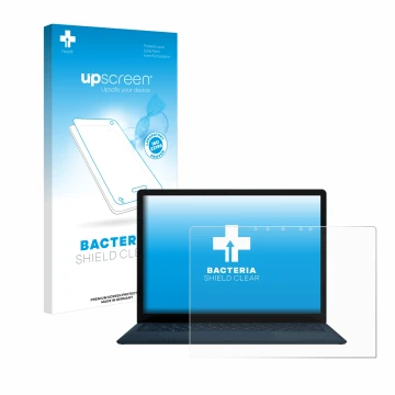 Parte frontale di una confezione del prodotto con il logo del marchio upscreen. Accanto è raffigurato il dispositivo Microsoft