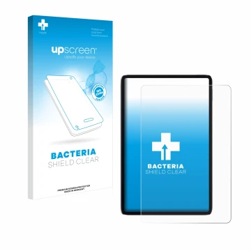 Parte frontale di una confezione del prodotto con il logo del marchio upscreen. Accanto è raffigurato il dispositivo Xiaomi Mi