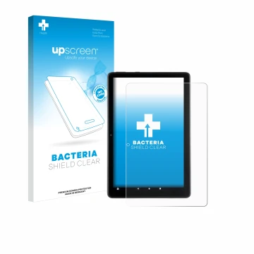 Parte frontale di una confezione del prodotto con il logo del marchio upscreen. Accanto è raffigurato il dispositivo Amazon Fi