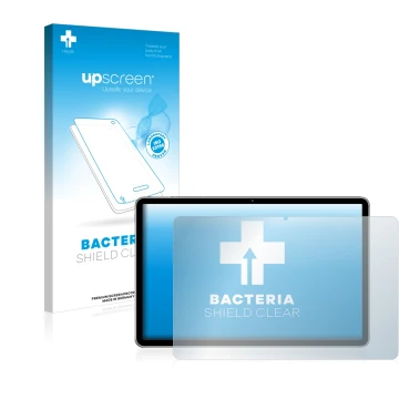 Parte frontale di una confezione del prodotto con il logo del marchio upscreen. Accanto è raffigurato il dispositivo Huawei Ma