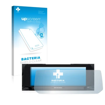 Parte frontale di una confezione del prodotto con il logo del marchio upscreen. Accanto è raffigurato il dispositivo BMW R 125